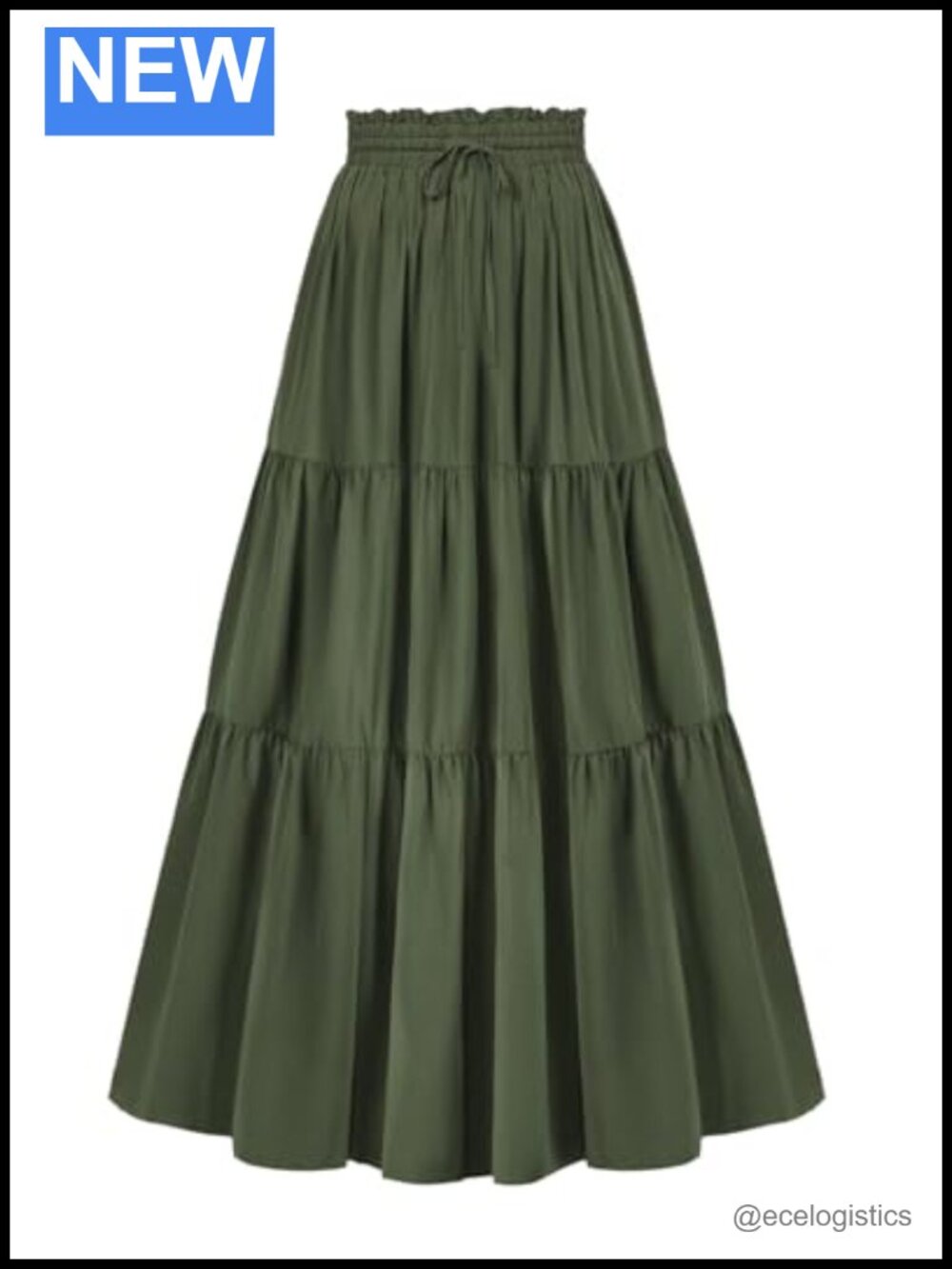 Tiered Maxi Flowy Skirt Renaissance Pirate Medieval Costume
